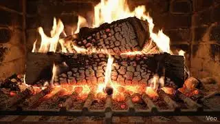 4K Fireplace with Crackling Fire Sounds | 2 Hours of Relaxing Ambient Firewood