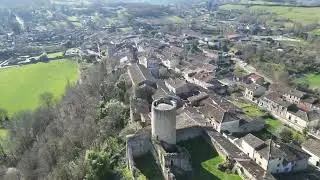 Aurignac, France - March 2024 - Drone RAW 1080p