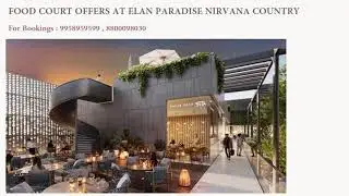 9958959599, Elan Paradise Food Court Layout Plans, Elan Paradise Nirvana Food Court Assured Rentals
