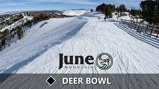 SNOWBOARDING in JUNE MOUNTAIN  in California- Deer Bowl (BLACK DIAMOND) | J7 Lift