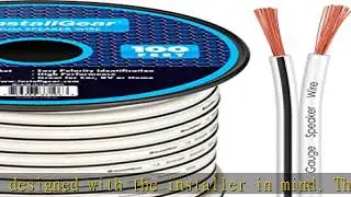 InstallGear 14 Gauge AWG Speaker Wire Cable (100ft - White) | White Speaker Cable | Speaker Wire 14