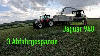 Ernte 2023 Häckseln, Silage, Claas  Jaguar 940 Luzerne, 3 Abfahrer