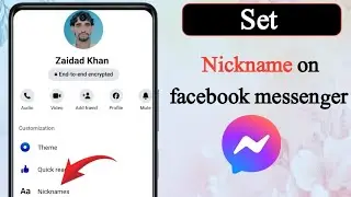 How to set nickname on facebook messenger?