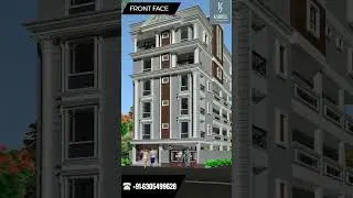 MODERN CUM MINIMALIST ELEVATION DESIGN 2025 | 5 STOREY BUILDING FRONT FACE DESIGN | APARTMENT FACADE