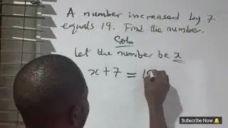 #Word #Problems Solutions | A number increased by 7 equals 9. Find the #Number 