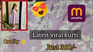 latest viral lavender kurti just 360/- only||meesho||kurti||viral||trending||lavender||women