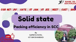 Solid State Chemistry: Packing efficiency calculation in SCC unit cell - by Supriya patel