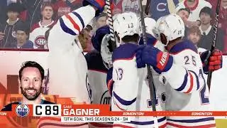 NHL 24 (Oilers Franchise Mode) Oilers @ Canadiens-Sam Gagner Scores 2 Shorthanded Goals In 12 Secs!