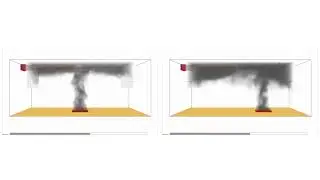 Fire Dynamics Simulator (FDS) - Smoke extraction in a single compartment (Scenario 1)