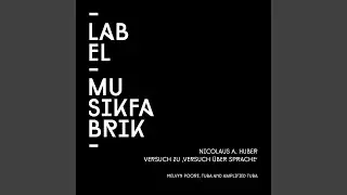Huber: Versuch Zu Versuch &Uuml;ber Sprache (For Improvising Musician with Contact Microphones and...