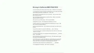 Driving in California DMV Practice Questions and Answers 2024 100 Verified54