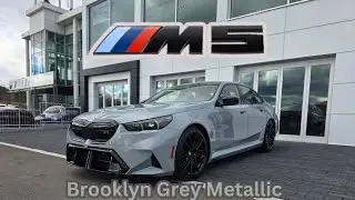 NEW ARRIVAL! 2025 BMW M5 Brooklyn Grey Metallic on Kylami Orange #bmw #m5 #g90