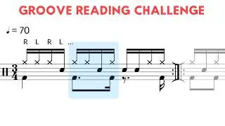 Syncopated 16th-Note Grooves in 3/4 | Drum Sight Reading Play Along