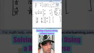 Solving a System Using a Matrix Inverse #solvingsystemswithinverses #maths #education
