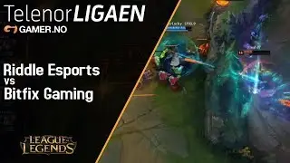 LoL: Riddle vs Bitfix Highlights - Round 9 of Telenorligaen Spring 2018