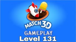 Match 3D Level 131 Gameplay | 3:01 min challenge | With 2 UFO Rush!