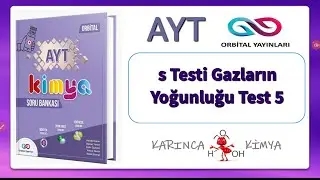 Orbital Yayınları AYT Kimya Soru Bankası s Testi Gazların Yoğunluğu Test 5