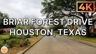 Briar Forest Drive in Houston, Texas. An UltraHD 4K Real Time Driving Tour.