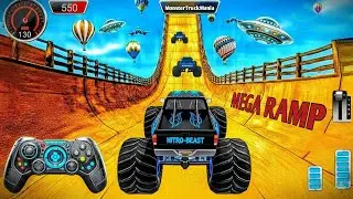 Mega Ramp Challenge! 🤯 Super Crazy GT Monster Truck Racing Stunts  Android Gameplay #6
