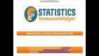 Quantitative Analysis Homework Help