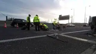 Replacement of bridge elastomeric expansion joints, west of Athens, Greece