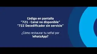 DIRECTV Prepago - Mensajes 721 y 722
