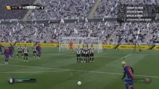 Coup franc direct de Lionel Messi face &agrave; la Juventus de Buffon en match amical