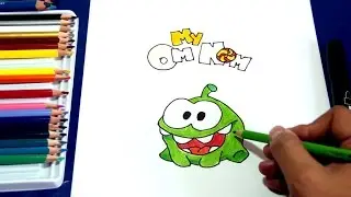 How to draw MY OM NOM (Cute the Rope) | C&oacute;mo dibujar a Om Nom