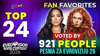 TOP 24 Songs by 921 People - Pesma za Evroviziju 26 -Serbia's National Selection for Eurovision 2026