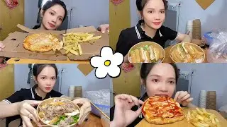 Vlog L&agrave;m đơn b&aacute;n online cho kh&aacute;ch iu&hellip;. Mukbang pizza phomai khuyến m&atilde;i 29k
