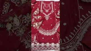 Cotton suit with heavy embroidery | pakistani replica suits | #suit @namcollection02