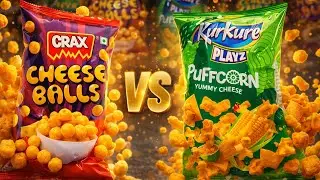Kurkure Puffcorn vs Crax Cheese Balls 😱 | Best Popcorn for Movies
