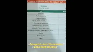 Blueprint chemistry class 12 cbse #cbse #boards #studymotivation #boards2025 #tricks