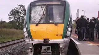ICR 22000 Train (No.22132) at Clara and Heuston Station after getting damaged by Storm Ali (19/9/18)