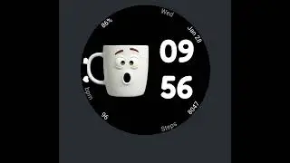 Mug's Life Watch face, Digital, 4 customizable complications, AOD support