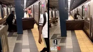 WTH! New York Man Moves Sofa On Subway! 😱