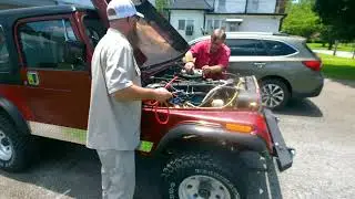 1985 Jeep CJ7 Barn Find Vacuum Leak Test, Brakes, Front Shocks, side steps 6