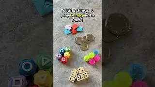 Testing Different Things To Play Gonggi 🦑🎮 Part 1 #squidgame #gonggi #ddakji