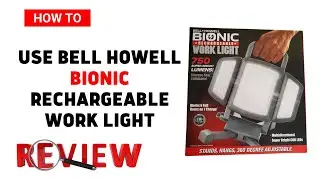 Bell Howell Bionoc Rechargeable Work Light | Light with Flashlight and Phone Charger
