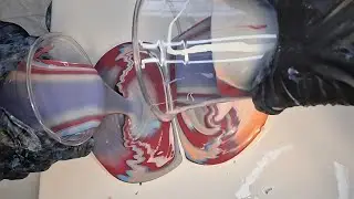 Beautiful Double Straight Pour Painting (572)!🤩 #fluidart #acrylicpouring #painting #art 