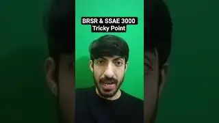 BRSR & SSAE 3000 Tricky Point #shorts #youtubeshorts #ytshortsindia #cafinal #cafinalaudit #ca #icai