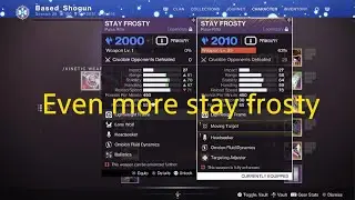 Destiny 2 focusing 4 more stay frosty for god roll