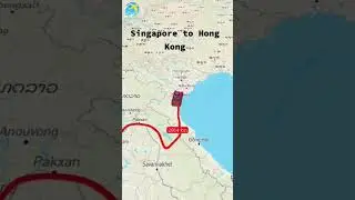 Singapore to Hong Kong #shots #travel #map #world #roaptrip #geography