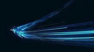 Abstract 3D Light Strokes Streaming Background - Hi-Tech Glowing Curved Lines