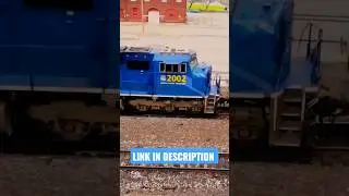 DRONE FOOTAGE OF UP 2002 ENTERING TOPEKA KANSAS! WINTER OLYMPIC UNIT. #shorts #railway #train