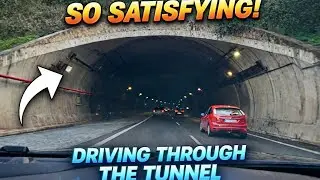 SO Satisfying Tunnel Drive &ndash; POV Entering a Deep Tunnel in Slow Motion