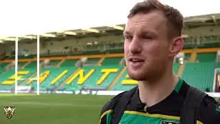 Man of the Match Hutchinson reacts to semi-final win