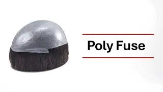 Poly Fuse: A lightweight hairpiece crafted from thin, soft and transparent poly skin material