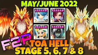 F2P TOA HELL STAGE 5 TETRA, 6 SYLVIA, 7 LUCIFER & 8 ASIMA SUMMONERS WAR
