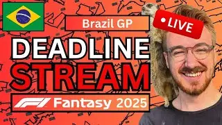 F1 FANTASY DEADLINE STREAM 🕙🕙 | Brazil GP | F1 Fantasy Tips 2025